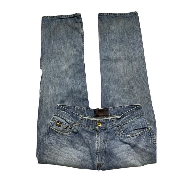 Enyce Brand Good Common Trend Jeans Men's Size 36 Embroidered Relaxed Fit Denim - Picture 3 of 10